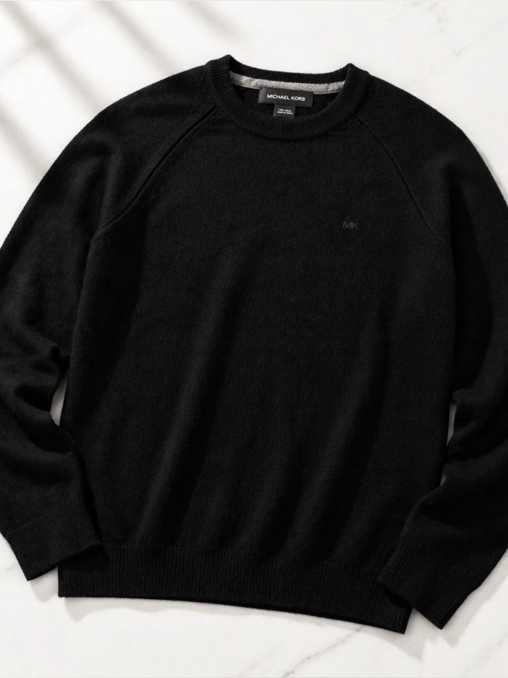 Michael Kors 100% Wool Sweater | Luxury Black Crewneck | Minimalist Quality - Picture 2 of 11